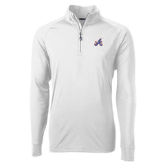 Atlanta Braves Cutter & Buck City Connect Adapt Eco Knit Stretch Recycled Quarter-Zip Pullover Top - MLB