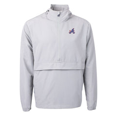 Atlanta Braves Cutter & Buck City Connect Charter Eco Recycled Half-Zip Anorak Jacket - MLB
