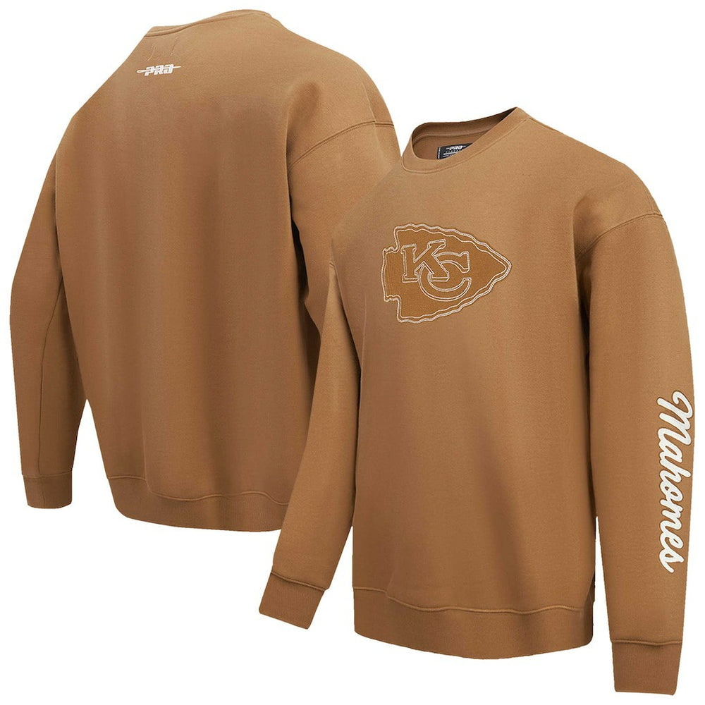Patrick Mahomes Kansas City Chiefs Pro Standard Pullover Crewneck Sweatshirt Brown | NFL