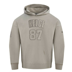 Travis Kelce Kansas City Chiefs Pro Standard Player Name & Number Pullover Hoodie Tan | NFL