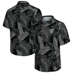 Las Vegas Raiders Sport Vine Line Button-Down Shirt Black | Tommy Bahama