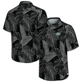 New York Jets Sport Vine Line Button-Down Shirt Black | Tommy Bahama