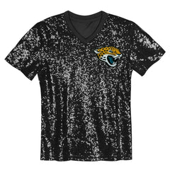 Trevor Lawrence Jacksonville Jaguars Girls Youth Sequin V-Neck Fashion Jersey Black | NFL