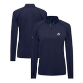 Winnipeg Jets Levelwear Women's Kinetic Insignia Core Quarter-Zip Pullover Top - Navy - NHL