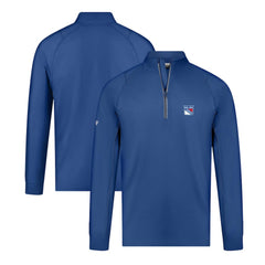 New York Rangers Levelwear Theory Insignia Core Quarter-Zip Pullover Top - Blue - NHL