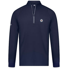 Winnipeg Jets Levelwear Theory Insignia Core Quarter-Zip Pullover Top - Navy - NHL
