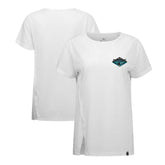 San Jose Sharks Levelwear Women's Influx Club Patch 2.0 T-Shirt - White - NHL