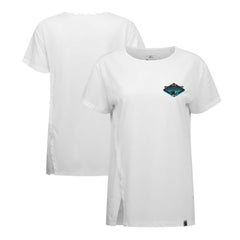 San Jose Sharks Levelwear Women's Influx Club Patch 2.0 T-Shirt - White - NHL