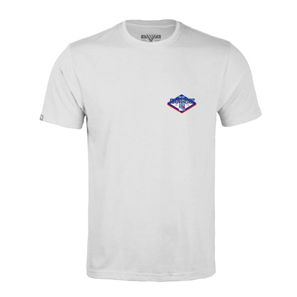 New York Rangers Levelwear Richmond Club Patch 2.0 T-Shirt - White - NHL