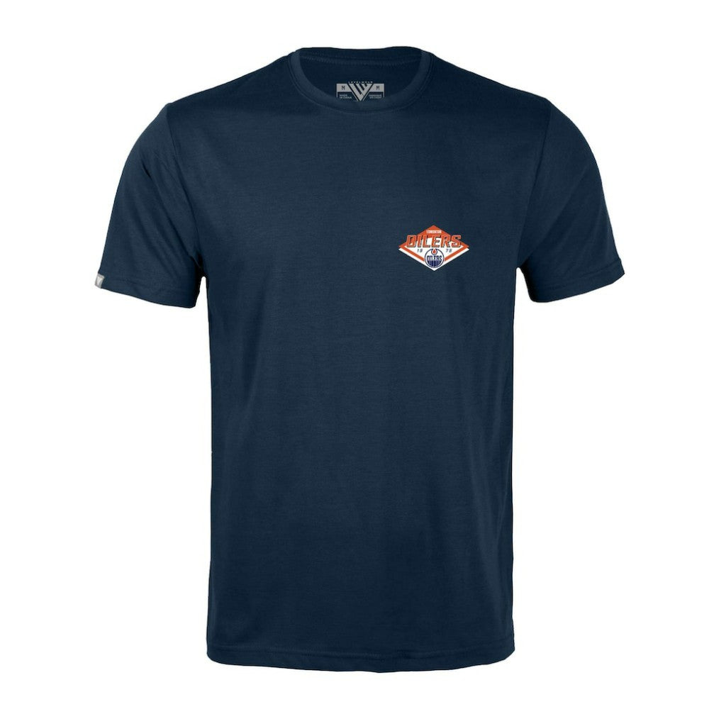 Edmonton Oilers Levelwear Richmond Club Patch 2.0 T-Shirt - Navy - NHL