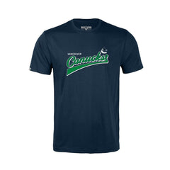 Vancouver Canucks Levelwear Youth Little Richmond Retro Script T-Shirt - Navy - NHL