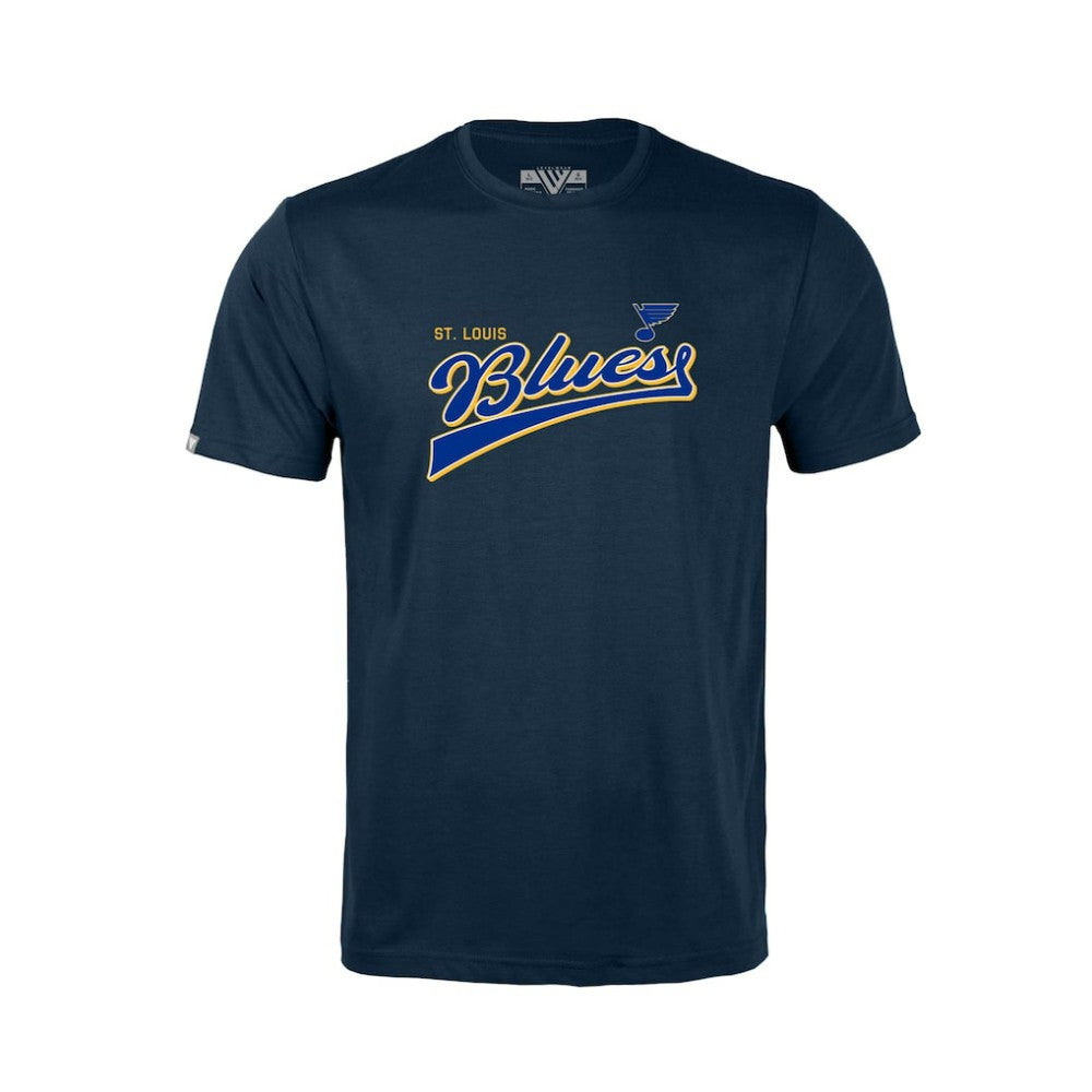 St. Louis Blues Levelwear Youth Little Richmond Retro Script T-Shirt - Navy - NHL