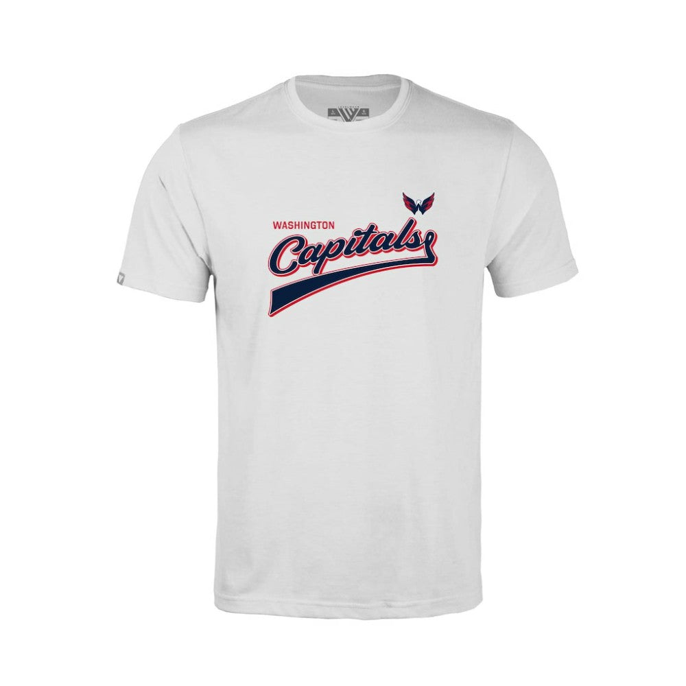 Washington Capitals Levelwear Youth Little Richmond Retro Script T-Shirt - White - NHL