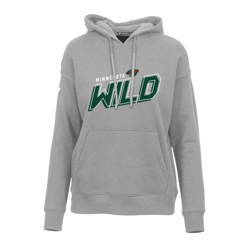 Minnesota Wild Levelwear Women's Adorn Premier 2.0 Fleece Pullover Hoodie - Gray - NHL