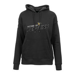 Pittsburgh Penguins Levelwear Women's Adorn Premier 2.0 Fleece Pullover Hoodie - Black - NHL