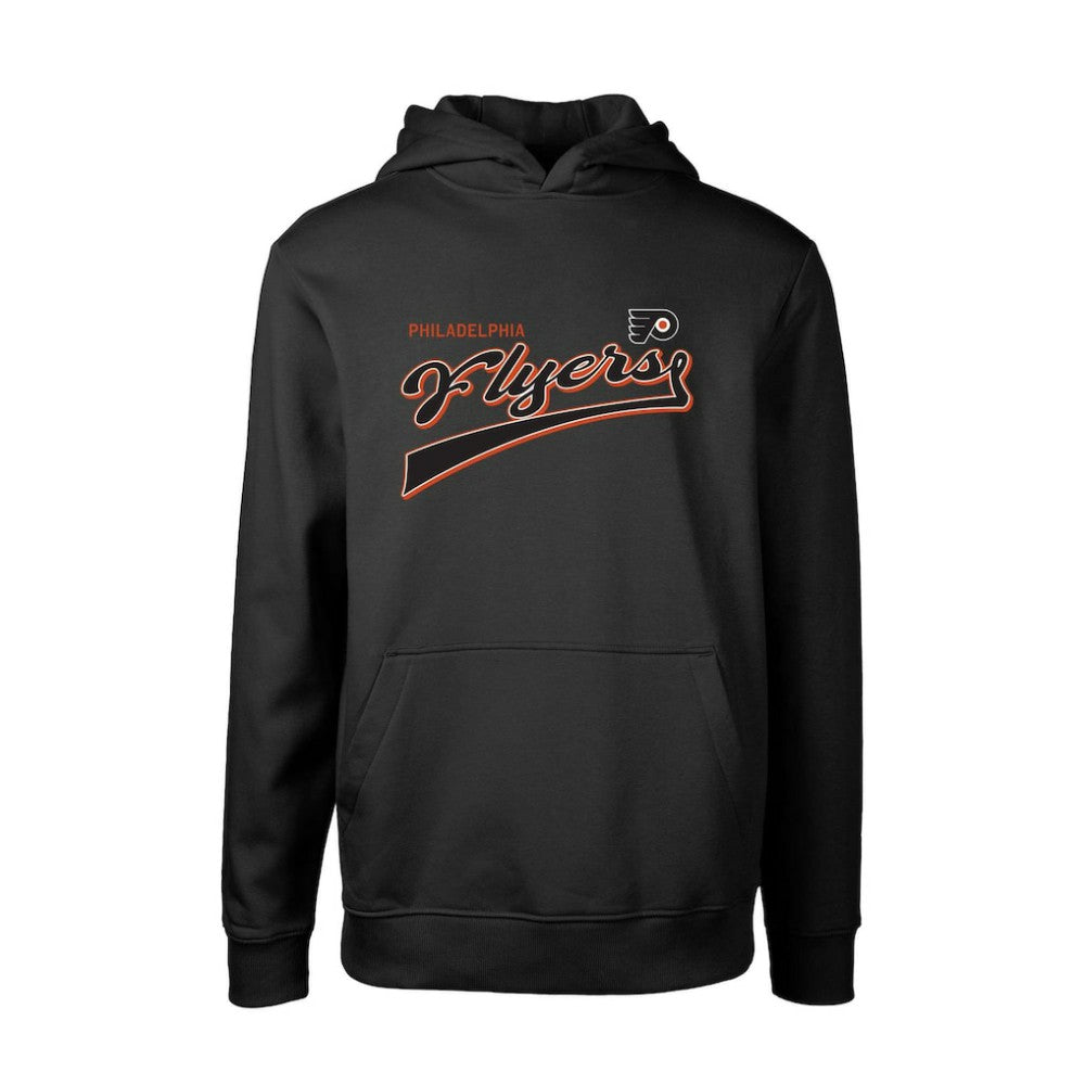 Philadelphia Flyers Levelwear Youth Podium Retro Script Fleece Pullover Hoodie - Black - NHL