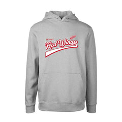 Detroit Red Wings Levelwear Youth Podium Retro Script Fleece Pullover Hoodie - Gray - NHL