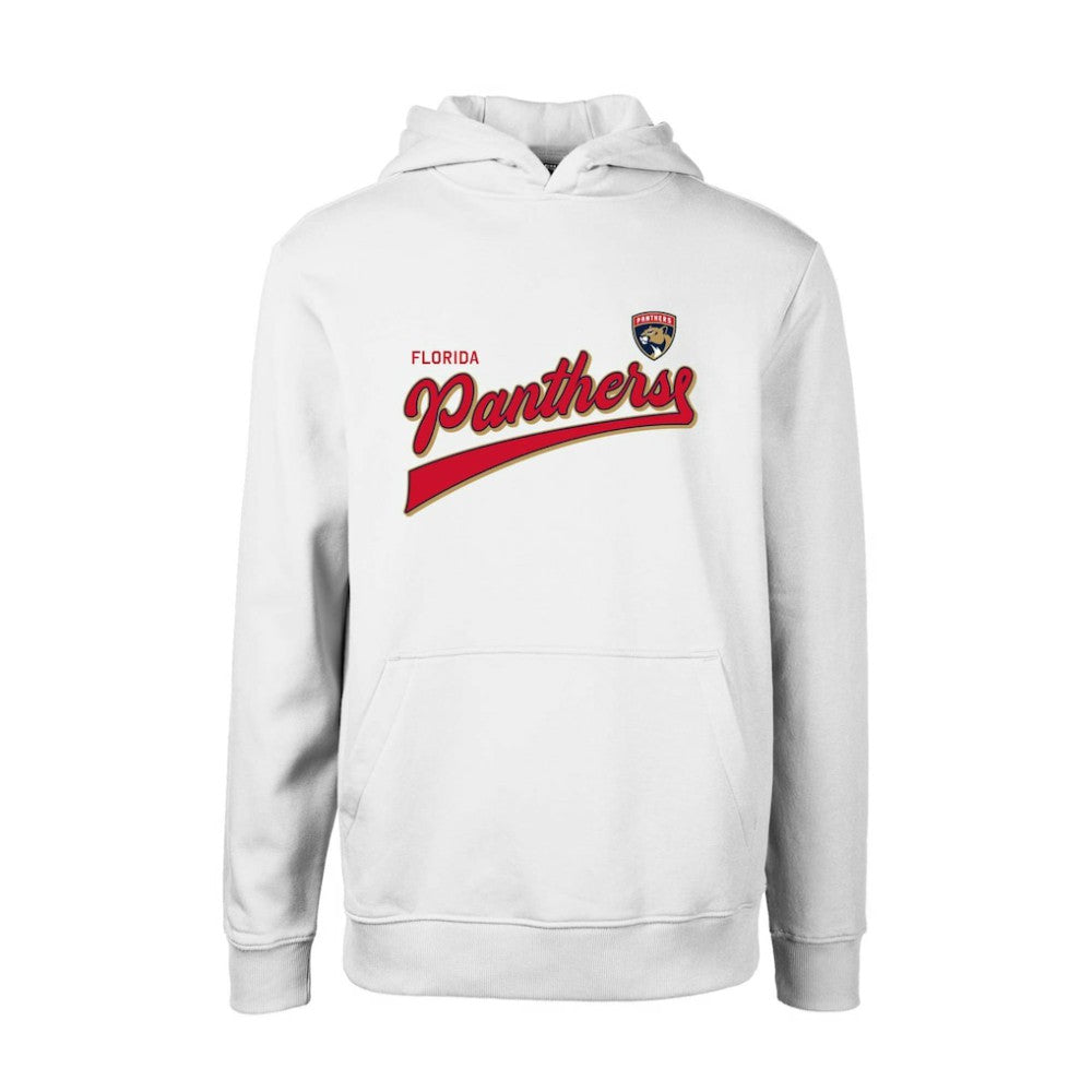 Florida Panthers Levelwear Youth Podium Retro Script Fleece Pullover Hoodie - White - NHL