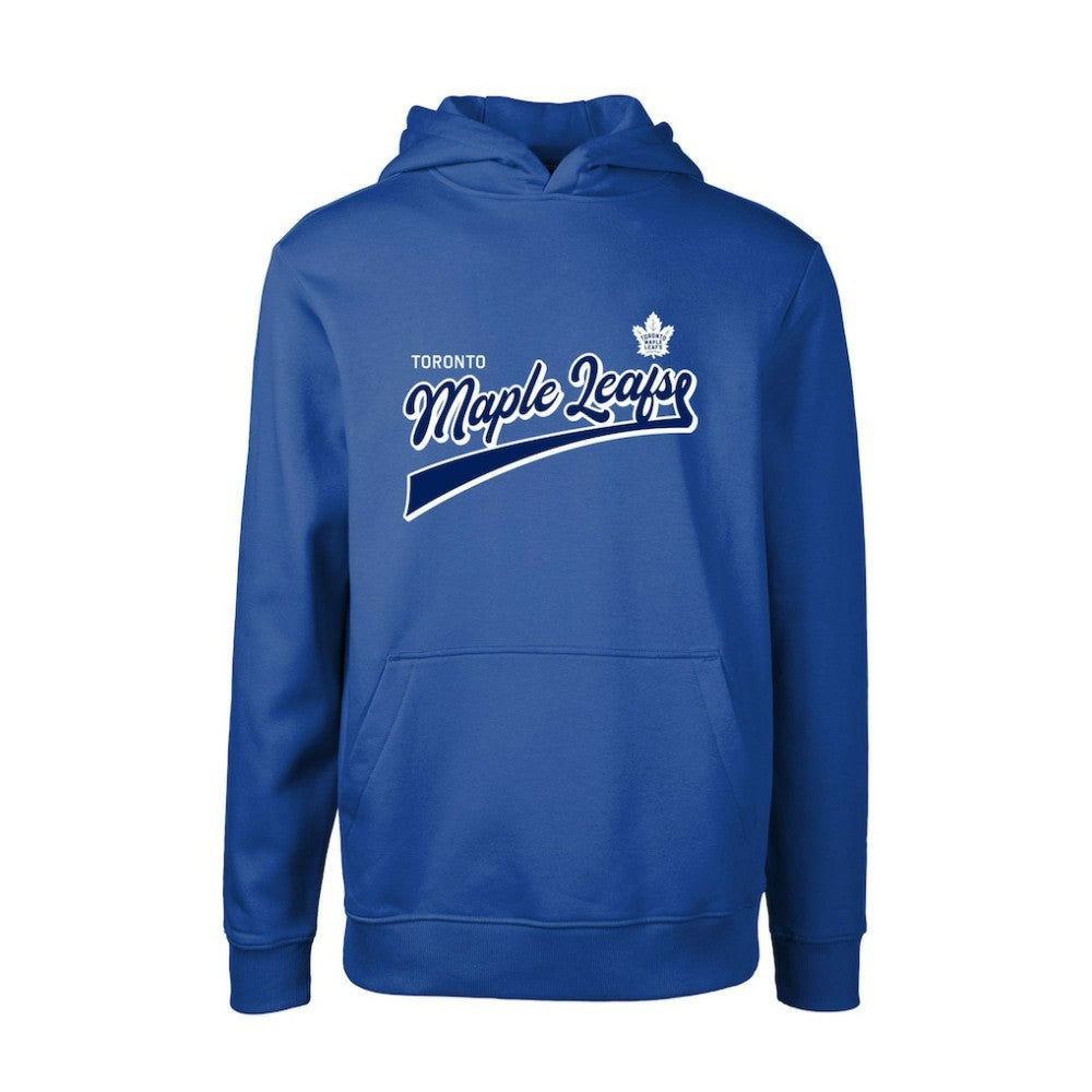 Toronto Maple Leafs Levelwear Youth Podium Retro Script Fleece Pullover Hoodie - Blue - NHL