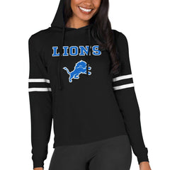 Detroit Lions Concepts Sport Women's Marathon Lightweight Lounge Pullover Hoodie Black | NFL