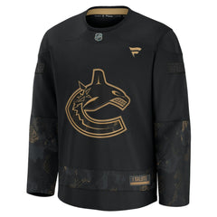 Vancouver Canucks Fanatics 2024 Military Appreciation Practice Jersey - Black - NHL