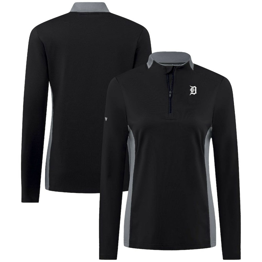 Detroit Tigers Levelwear Women's Moxie Insignia Quarter-Zip Pullover - MLB