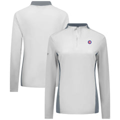 Chicago Cubs Levelwear Women's Moxie Insignia Quarter-Zip Pullover - MLB