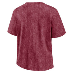 Colorado Avalanche Fanatics Women's Faded Wash T-Shirt - Burgundy - NHL