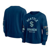 Seattle Kraken Fanatics Women's Go Team Pullover Sweatshirt - Deep Sea Blue - NHL
