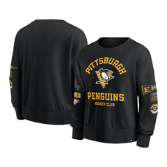 Pittsburgh Penguins Fanatics Women's Go Team Pullover Sweatshirt - Black - NHL