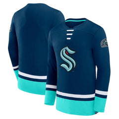 Seattle Kraken Fanatics High Point Long Sleeve T-Shirt - Deep Sea Blue - NHL