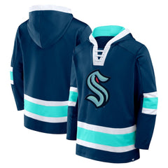 Seattle Kraken Fanatics Inside Line Fleece Pullover Hoodie- Deep Sea Blue - NHL