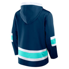 Seattle Kraken Fanatics Inside Line Fleece Pullover Hoodie- Deep Sea Blue - NHL