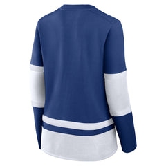 Tampa Bay Lightning Fanatics Women's Prime Time Lace-Up Long Sleeve T-Shirt - Blue - NHL