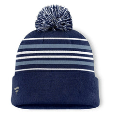 Dallas Cowboys Fundamental Striped Cuffed Knit Hat with Pom Navy | Fanatics