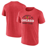 Chicago Blackhawks Fanatics Property Of T-Shirt - Heather Red - NHL