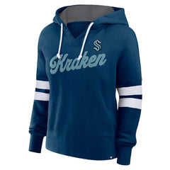 Seattle Kraken Fanatics Women's Oversized Seize Pullover Hoodie - Deep Sea Blue - NHL