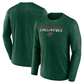 Minnesota Wild Fanatics Transition Long Sleeve T-Shirt - Heather Green - NHL