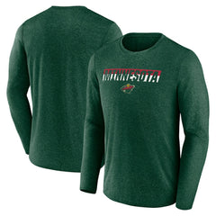 Minnesota Wild Fanatics Transition Long Sleeve T-Shirt - Heather Green - NHL