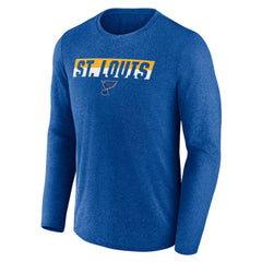 St. Louis Blues Fanatics Transition Long Sleeve T-Shirt - Heather Blue - NHL