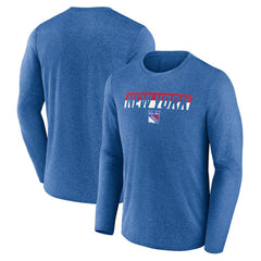 New York Rangers Fanatics Transition Long Sleeve T-Shirt - Heather Blue - NHL