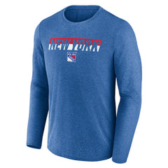 New York Rangers Fanatics Transition Long Sleeve T-Shirt - Heather Blue - NHL
