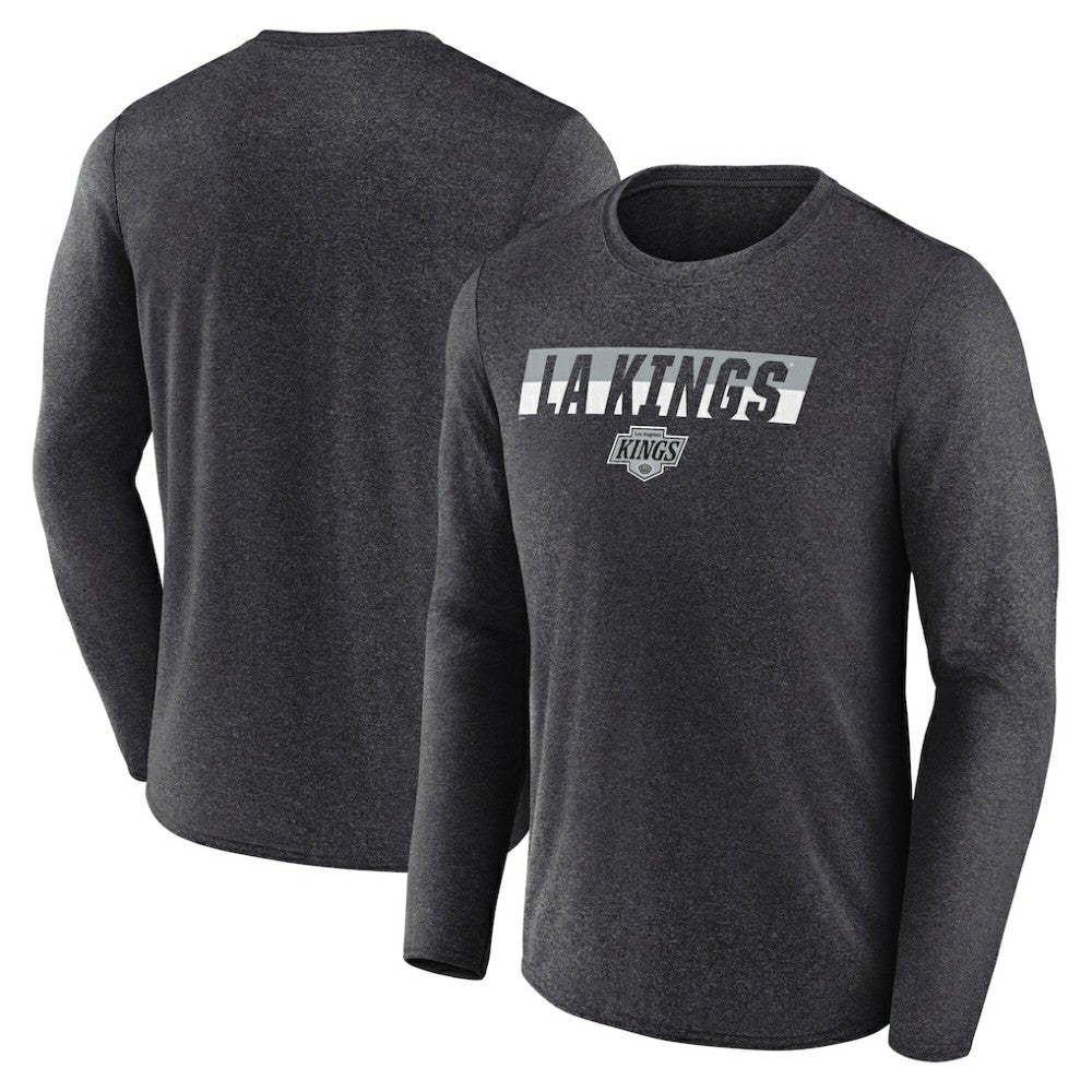 Los Angeles Kings Fanatics Transition Long Sleeve T-Shirt - Heather Charcoal - NHL