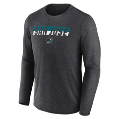 San Jose Sharks Fanatics Transition Long Sleeve T-Shirt - Heather Charcoal - NHL