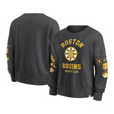 Boston Bruins Fanatics Women's Oversized Vintage Go Team Pullover Sweatshirt - Black - NHL