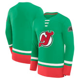 New Jersey Devils Fanatics Vintage High Point Long Sleeve T-Shirt - Green - NHL