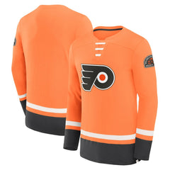 Philadelphia Flyers Fanatics Vintage High Point Long Sleeve T-Shirt - Orange - NHL