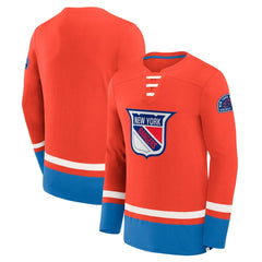 New York Rangers Fanatics Vintage High Point Long Sleeve T-Shirt - Blue - NHL