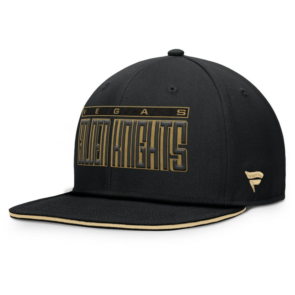 Vegas Golden Knights Fanatics Fundamental Gino Stack Snapback Hat - Black - NHL