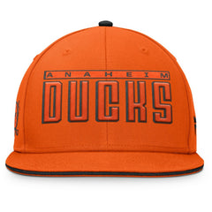 Anaheim Ducks Fanatics Fundamental Gino Stack Snapback Hat - Black - NHL